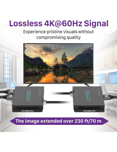 Extensor HDMI 4K Fosmon HD8243FPUS hasta 70m con Ethernet