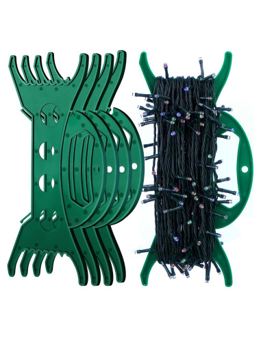 4 Soportes de Almacenamiento de Luces de Navidad SUNXIZ Verde