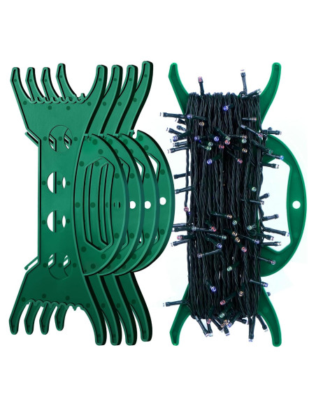 4 Soportes de Almacenamiento de Luces de Navidad SUNXIZ Verde