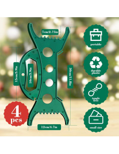 4 Soportes de Almacenamiento de Luces de Navidad SUNXIZ Verde 2