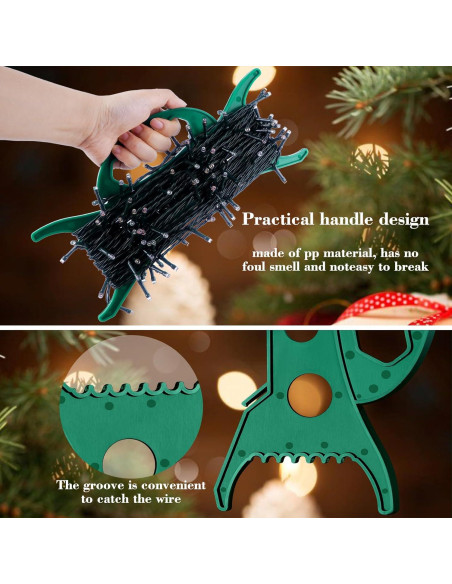 4 Soportes de Almacenamiento de Luces de Navidad SUNXIZ Verde