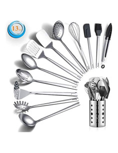 Juego de Utensilios de Cocina Berglander 13 Piezas Acero Inoxidable