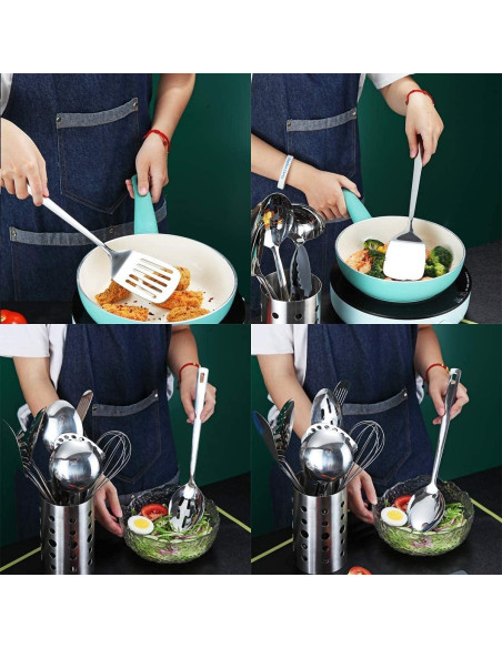 Juego de Utensilios de Cocina Berglander 13 Piezas Acero Inoxidable