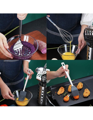 Juego de Utensilios de Cocina Berglander 13 Piezas Acero Inoxidable