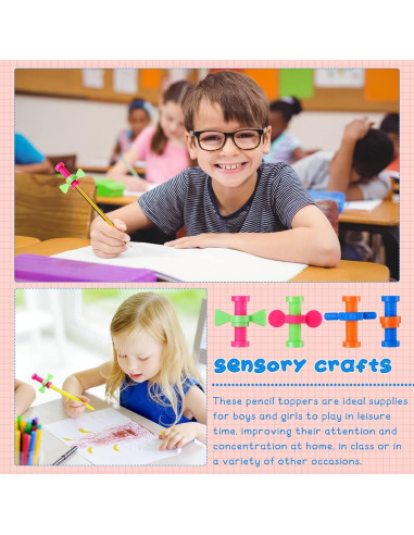 24 Piezas Adornos Antiestrés para Lápiz Zhanmai Coloridos