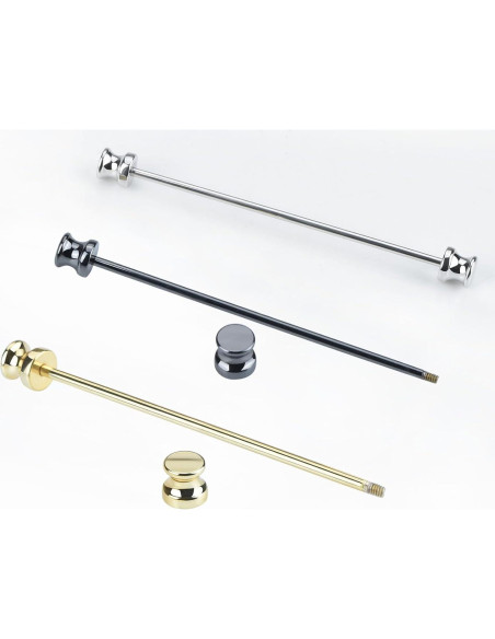 3 Pinzas de Corbata de Cobre YYYBONNIE - Oro, Plata, Negro