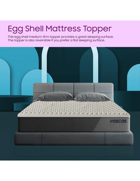 Capa de Colchón Mayton 1 Pulgada Convoluta Twin Espuma Blanca