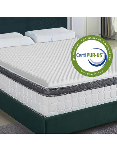 Capa de Colchón Mayton 1 Pulgada Convoluta Twin Espuma Blanca