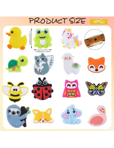 16 Perlas de Silicona HUAAPLEGO Animales para Joyería 2