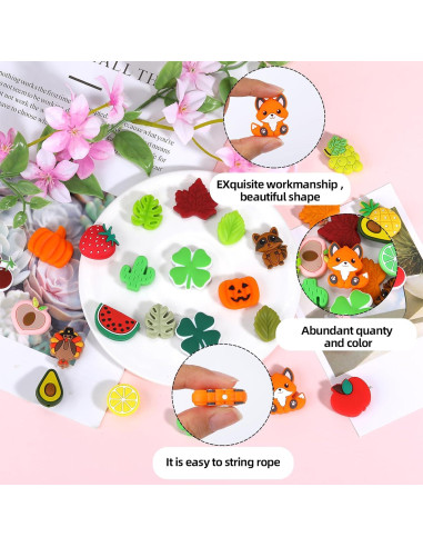 16 Perlas de Silicona HUAAPLEGO Animales para Joyería