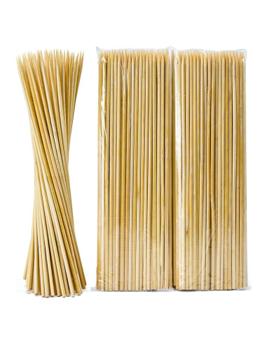 200 Palitos de Bambú UrbanAbode 30cm para Asar y Cócteles