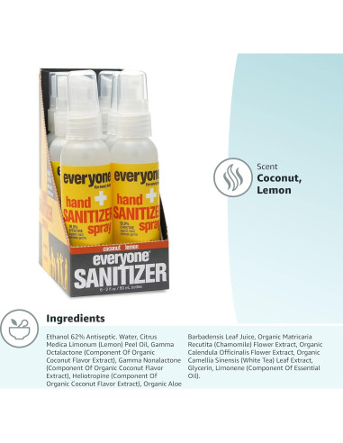 Desinfectante de Manos Everyone Coco y Limón 59 ml x6