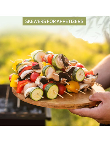 200 Palitos de Bambú UrbanAbode 30cm para Asar y Cócteles