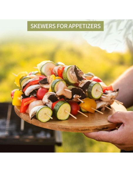 200 Palitos de Bambú UrbanAbode 30cm para Asar y Cócteles