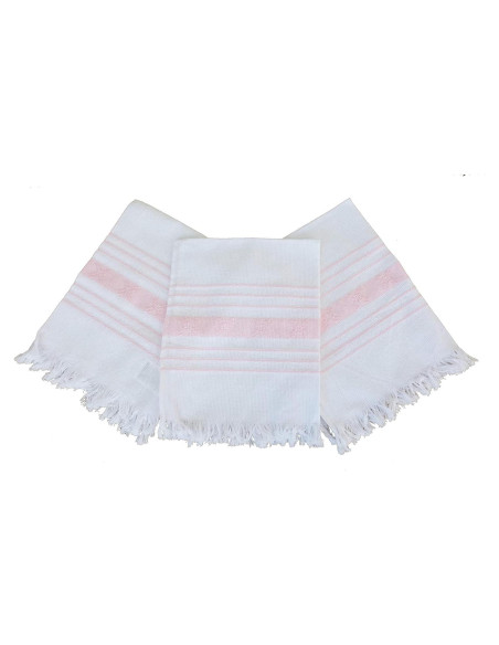 Juego de 3 Servilletas Mexicanas Tejidas MEXICANDOO 100% Algodón Rosa