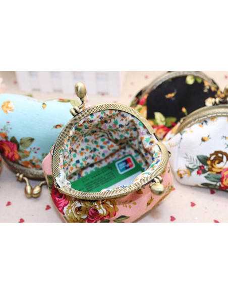 Monedero iSuperb de Lona con Cierre de Broche - Negro