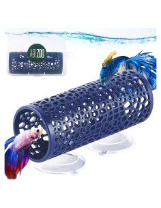 Túnel para Peces Betta Abizoo - Accesorio Acuario Azul Marino