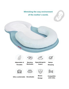 Almohada Ajustable para Bebés SECOND MUM - Suave y Portátil 2