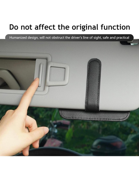 Organizador de Visera de Coche Arwrilt Negro Multifuncional