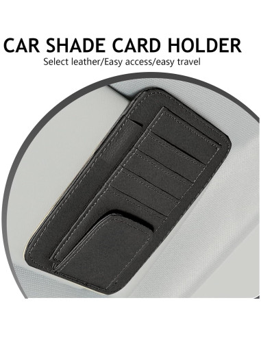 Organizador de Visera de Coche Arwrilt Negro Multifuncional