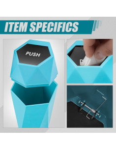 Basurero de Auto Azul Auto Dinastía 0.5L con Tapa Abatible 2