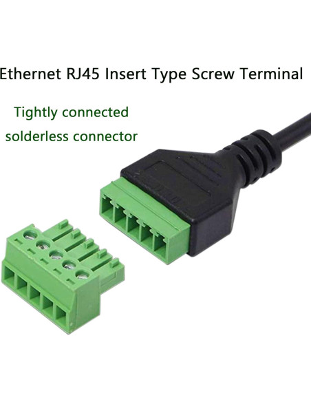 Adaptador RJ45 Hembra a Terminal de Tornillo 8 Pines Cat5/6/7