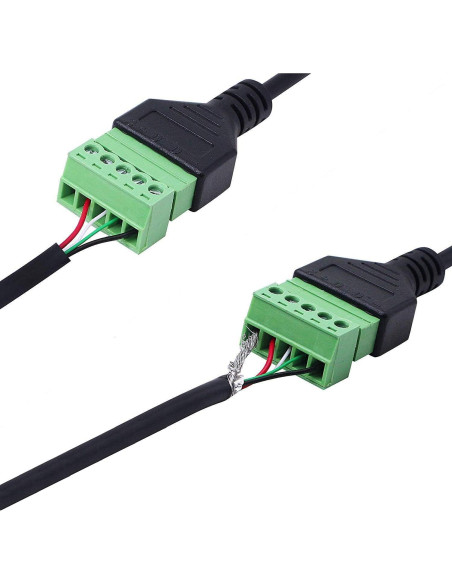 Adaptador RJ45 Hembra a Terminal de Tornillo 8 Pines Cat5/6/7