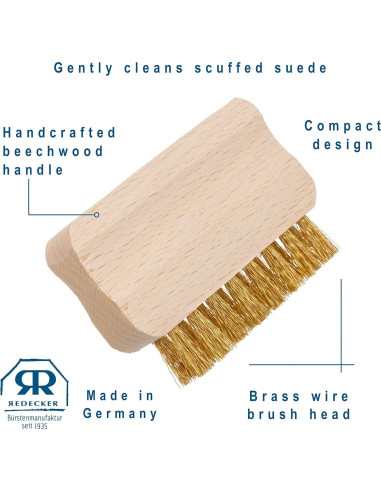 Cepillo de Suede Redecker con Cerdas de Latón y Mango de Haya