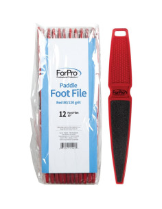 Lima de Pie ForPro Profesional Doble Cara 80/120 Grano Paquete 12 2