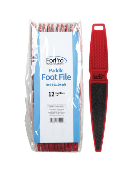 Lima de Pie ForPro Profesional Doble Cara 80/120 Grano Paquete 12