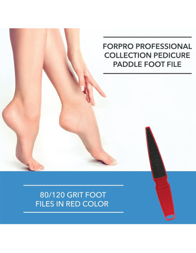 Lima de Pie ForPro Profesional Doble Cara 80/120 Grano Paquete 12