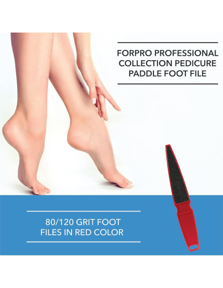 Lima de Pie ForPro Profesional Doble Cara 80/120 Grano Paquete 12