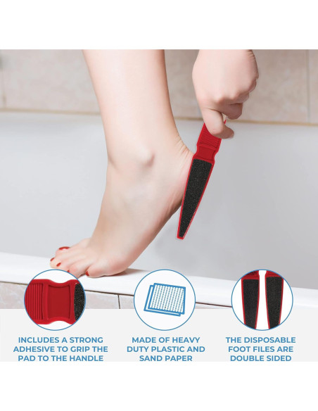 Lima de Pie ForPro Profesional Doble Cara 80/120 Grano Paquete 12