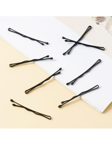 200 Horquillas en Forma de Onda QIUTIMIY 3.51 cm Negros