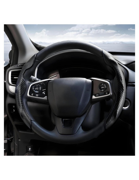 Cubierta de Volante de Carbono AIUSLN 2 Piezas Antideslizante