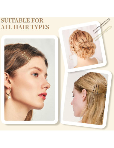 200 Horquillas en Forma de Onda QIUTIMIY 3.51 cm Negros