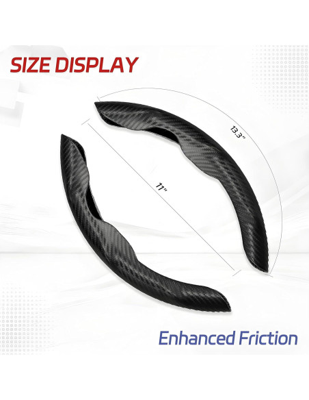 Cubierta de Volante de Carbono AIUSLN 2 Piezas Antideslizante