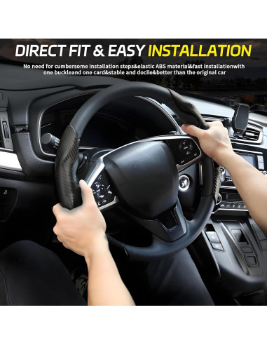 Cubierta de Volante de Carbono AIUSLN 2 Piezas Antideslizante