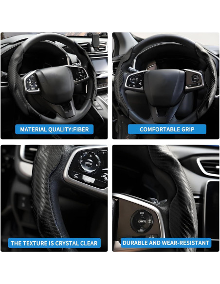 Cubierta de Volante de Carbono AIUSLN 2 Piezas Antideslizante