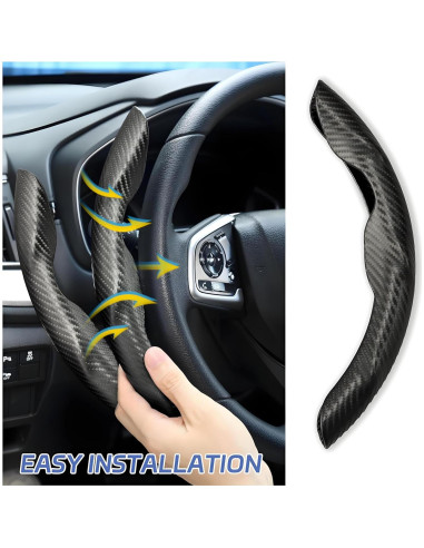 Cubierta de Volante de Carbono AIUSLN 2 Piezas Antideslizante