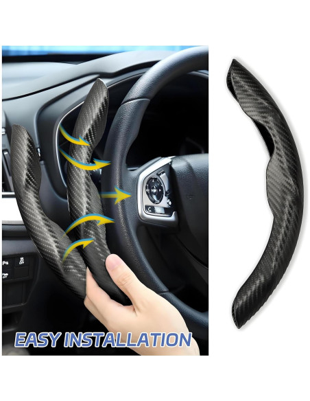 Cubierta de Volante de Carbono AIUSLN 2 Piezas Antideslizante