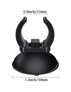 AQUANEAT 12 Ventosas para Acuario con Clip Negro 3.05 cm 2