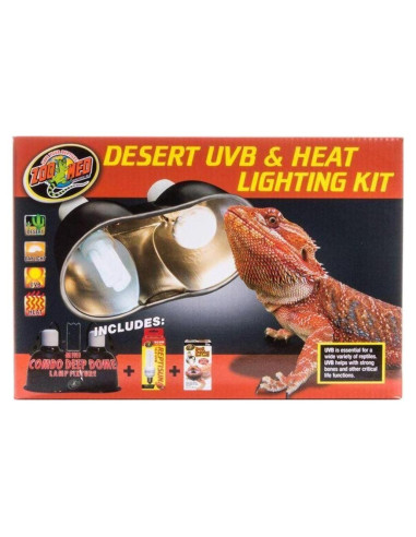 Kit Doble de Iluminación UVB y Calor Zoo Med 3 Piezas