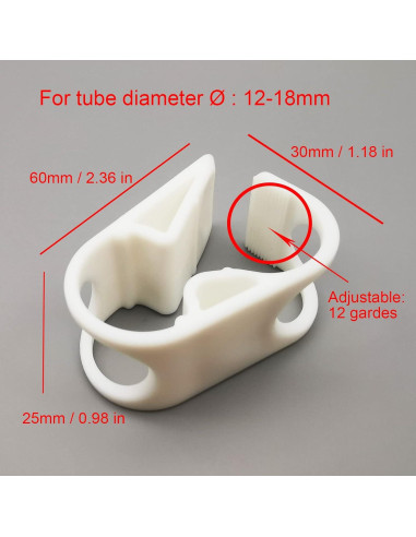 10 Abrazaderas de Tubo PBT Resistente al Calor 140C 12-18mm
