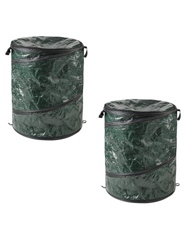 Set de 2 Botes de Basura Plegables Wakeman 111.2L Verde