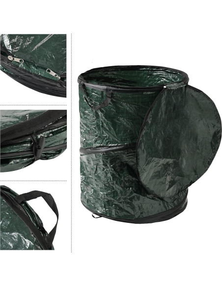 Set de 2 Botes de Basura Plegables Wakeman 111.2L Verde