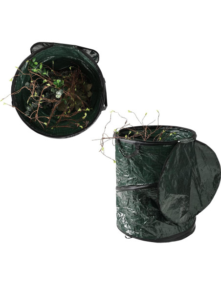 Set de 2 Botes de Basura Plegables Wakeman 111.2L Verde