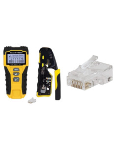 Kit de Prueba de Cable RJ45 Klein Tools 80072 + 50 Conectores CAT6