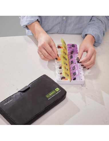 Organizador de Pastillas Travelon 7 Días AM/PM con Botón