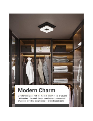 Luz de Techo LED Cuadrada Sunco 20.8cm 1800LM CCT Seleccionable